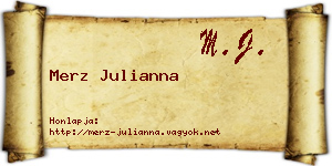 Merz Julianna névjegykártya